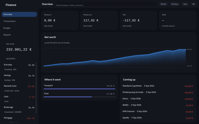 Finance demo preview